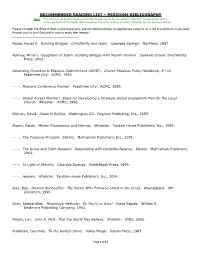 Reading List