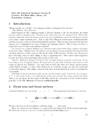 1 Introduction 2 Fermi Seas and Fermi Surfaces