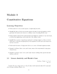 Module 3 Constitutive Equations