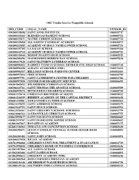 OSC Vendor List for Nonpublic Schools