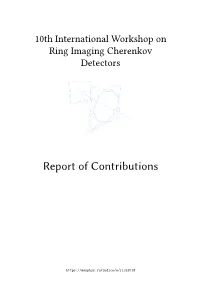 Report of Contributions