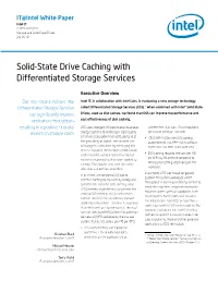 Solid-State Drive Caching with Differentiated Storage Services