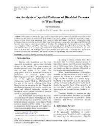An Analysis of Spatial Patterns of Disabled Persons in West Bengal