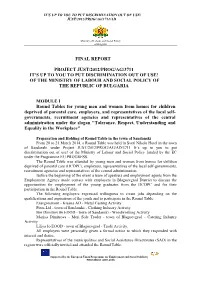 Final Report Project Just/2012/Prog/Ag/3711 It's up To