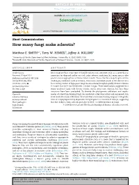 How Many Fungi Make Sclerotia?