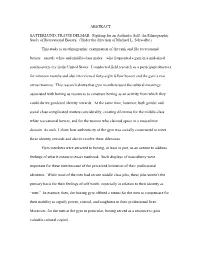 This Study Is an Ethnographic Examination of the Rank and File Recreational Boxers—Mostly White and Middle-Class Males—Who F