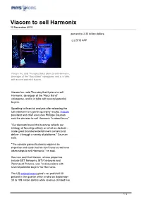 Viacom to Sell Harmonix 12 November 2010