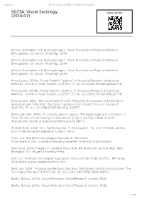 Visual Sociology | University of Warwick