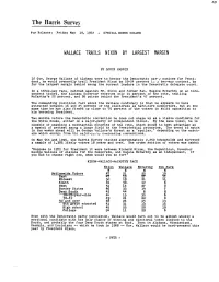 Wallace Trails Nixon by Largest Margin