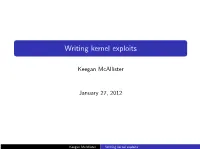 Writing Kernel Exploits