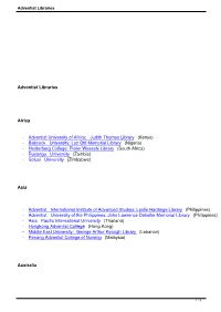 Adventist Libraries