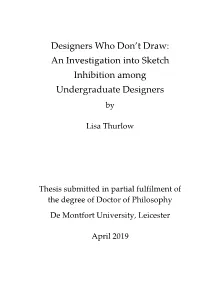 Designers Who Don't Draw: an Investigation Into Sketch Inhibition