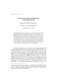 Practice and Colour-Word Integration in Stroop Interference