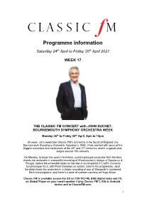 Programme Information