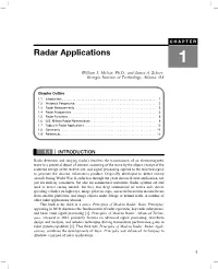 Radar Applications 1