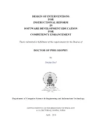 Sof Desi Inst Ftware Comp Doc Ign of I Tructi E Devel