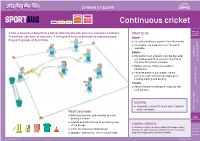 Continuous Cricket