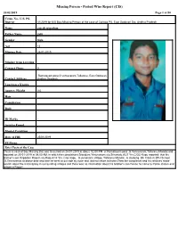 Missing Person - Period Wise Report (CIS) 26/02/2019 Page 1 of 50