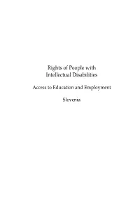 Rights of People with Intellectual Disabilities: Access to Education