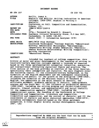 Writing Instruction in American Colleges, 1900-1985. Studies in Writing & Rhetoric