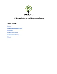 2018 Organizational and Membership Report