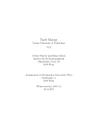 Dark Matter Vienna University of Technology V2.1