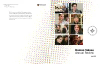 Human Values Annual Review