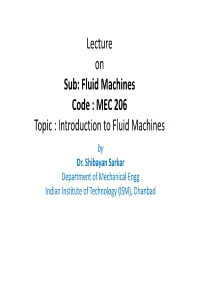 Introduction to Fluid Machines by Dr