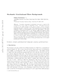 Stochastic Gravitational Wave Backgrounds