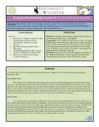04. Ecological Relationships Lesson #3: CLARK THE
