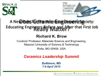 Does Ceramic Engineering Really Matter?