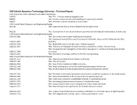 SAE Vehicle Dynamics Technology Collection : Technical Papers