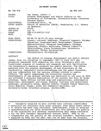 And Was Responsible for the Various Offies Related to Public Affairs