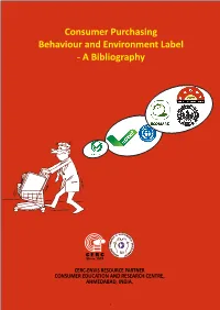 Consumer Purchasing Behaviour and Environment Label - a Bibliography