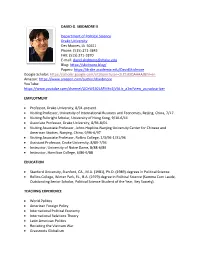 David Skidmore CV 2020