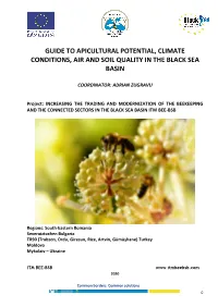 Guide to Apicultural Potential, Climate Conditions, Air and Soil Quality in the Black Sea Basin