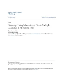 Using Subversion to Create Multiple