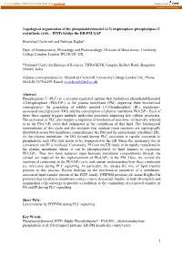 (4,5) Bisphosphate-Phospholipase C Resynthesis Cycle: Pitps Bridge the ER-PM GAP