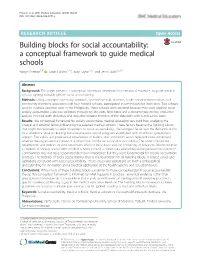 A Conceptual Framework to Guide Medical Schools Robyn Preston1,3* , Sarah Larkins1,3,4, Judy Taylor1,3,4 and Jenni Judd1,2,3,4