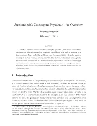 Auctions with Contingent Payments - an Overview