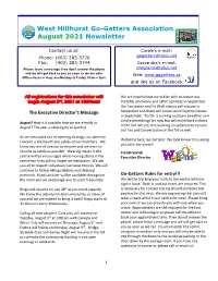 August Newsletter 2021