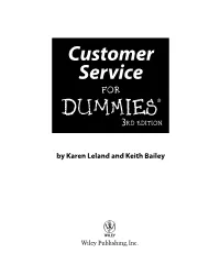 Customer Service for Dummies‰