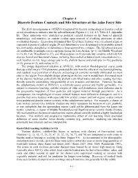 Discrete Feature Contexts and Site Structure at the Ashe Ferry Site