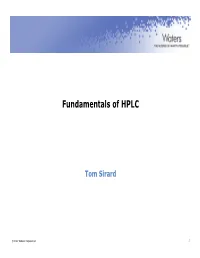 Fundamentals of HPLC
