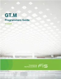 GT.M Programmer's Guide