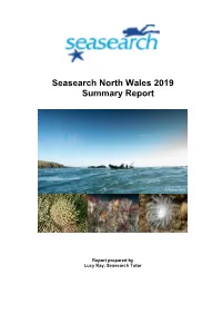 Seasearch North Wales 2019 Summary Report