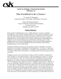 “Why It Is Difficult to Be a Chechen”