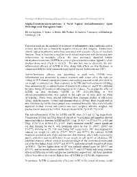 5Alpha-Tetrahydrocorticosterone: a Novel Topical Anti-Inflammatory Agent with Improved Therapeutic Index