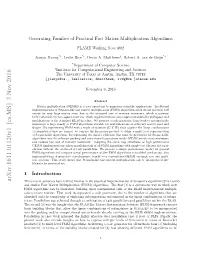 Arxiv:1611.01120V1 [Cs.MS] 3 Nov 2016