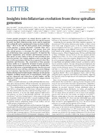 Insights Into Bilaterian Evolution from Three Spiralian Genomes